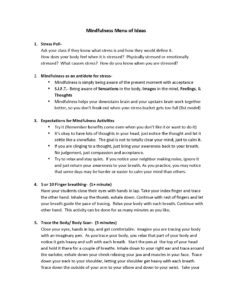 Mindfulness Menu of Ideas_Page_1